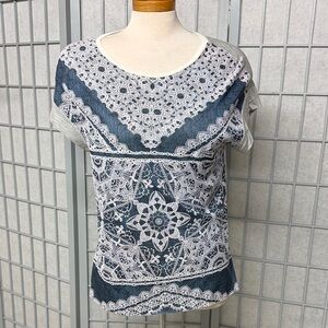 Zara, Elegant Lace Patterned Women's Top, Size 6